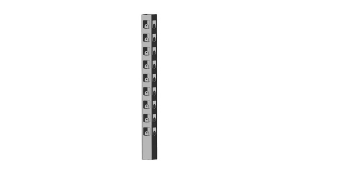 Hörnstolpe Harstena Galvad 880 mm Steel Design